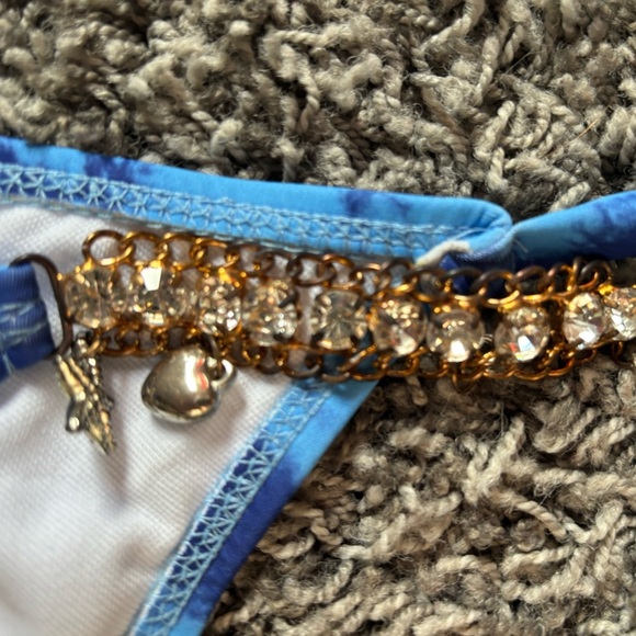 “ NWOT Blue Tie-Dye Two-Piece Bikini Set - Size Large” - Picture 3 of 6